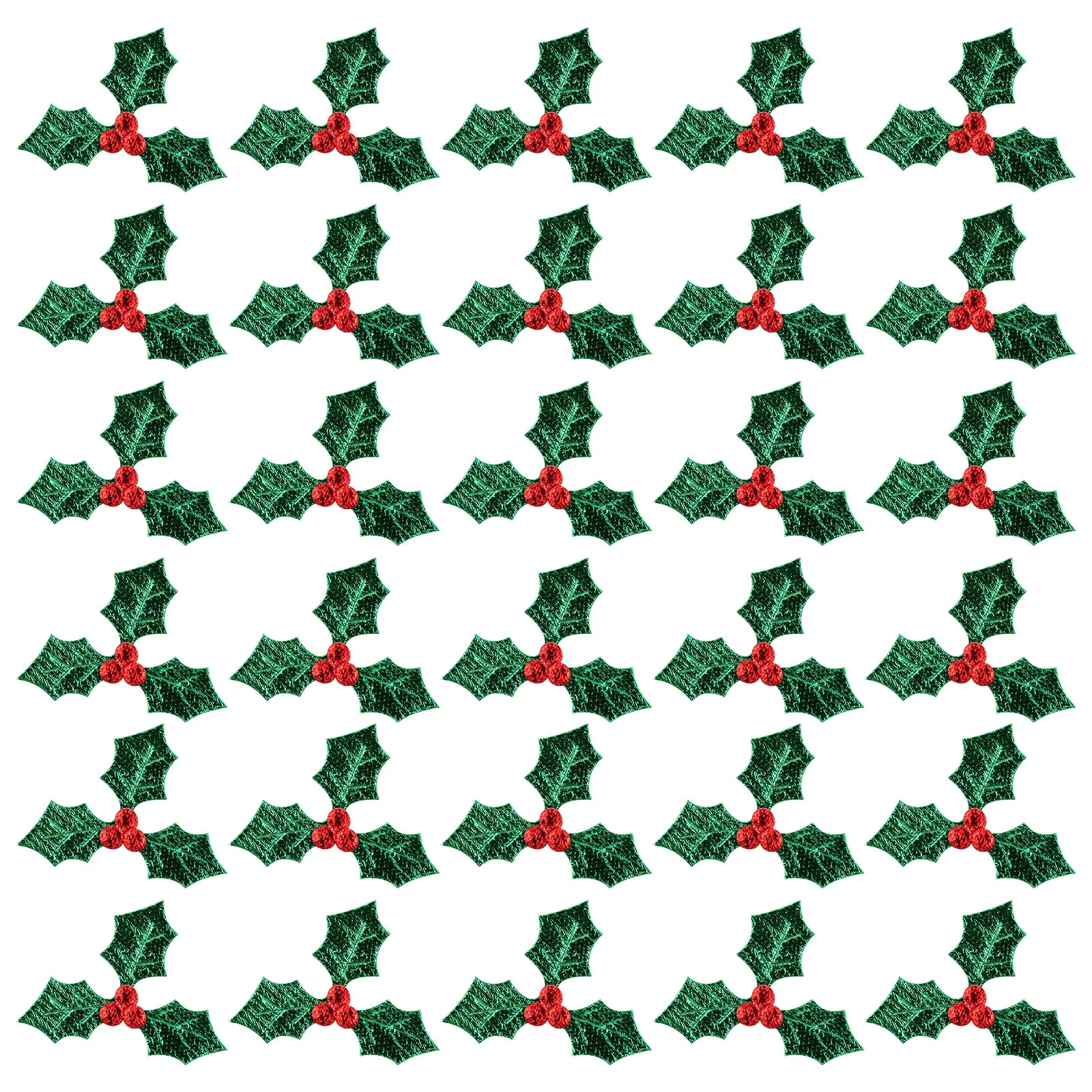 

100Pcs Artificial Christmas Berry Leaf Decor Green 3Cm Realistic Fake Plant for DIY Hanging Ornament Costume Home Wedding