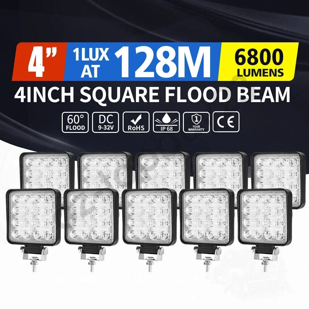 Braveway Barra Luminosa A Led Da 4 Pollici Off Road 4X4 Led Luce Da Lavoro Stroboscopica Avvertimento Nebbia Guida 12V 24V Per Atv Camion Barca Accessori Auto-image