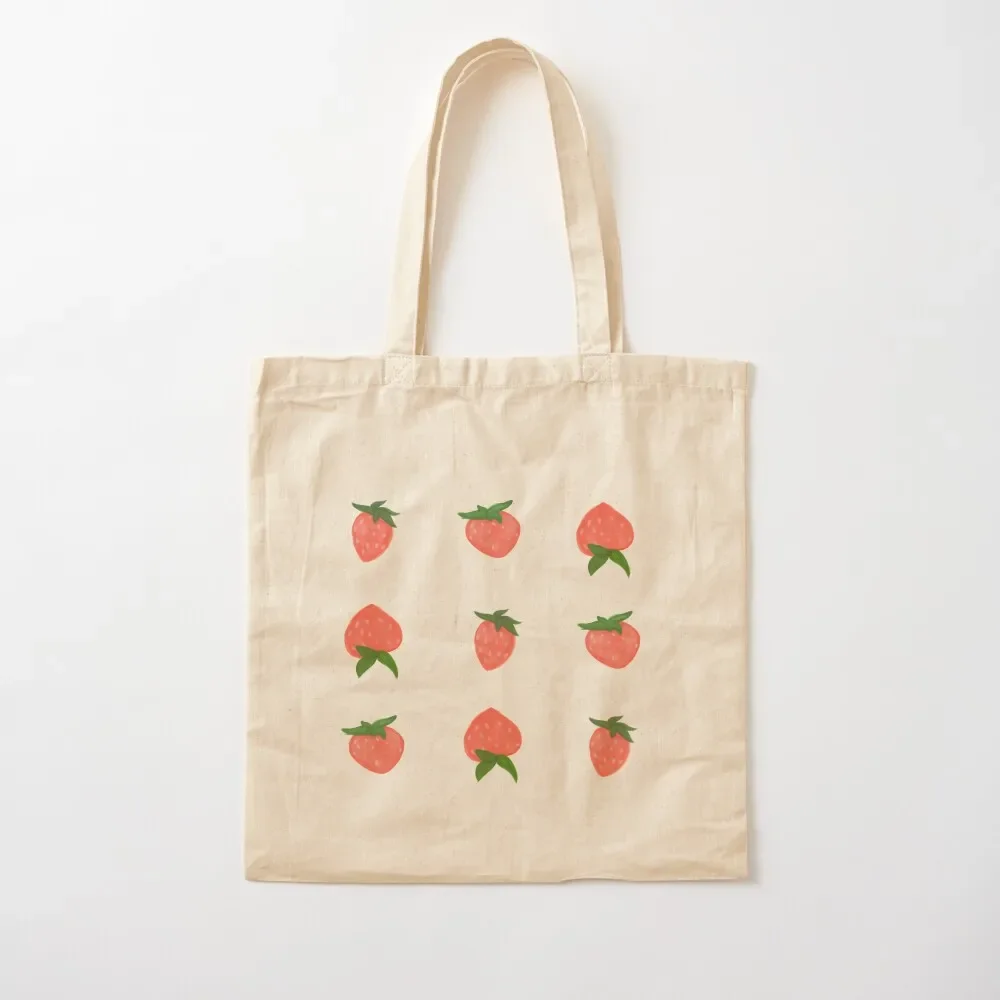 

fruit painting - cute strawberry illustration Tote Bag shoping bag shopper bag women shopping logo