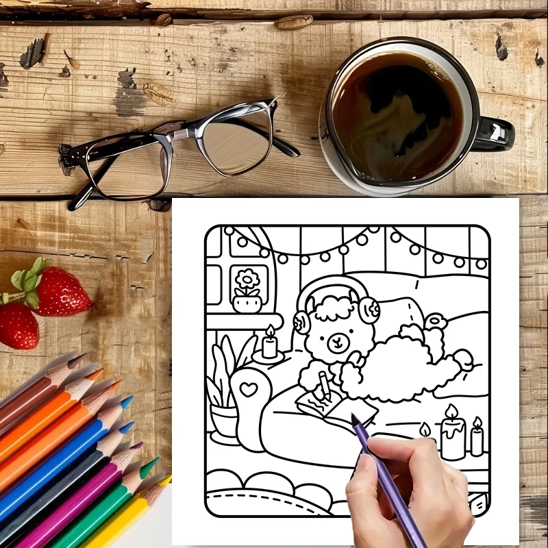 28 Pages Good Time Style Coloring Coloring Book for Soothing Stress | Stress Reduction Colouring Book for Relax &Gifting