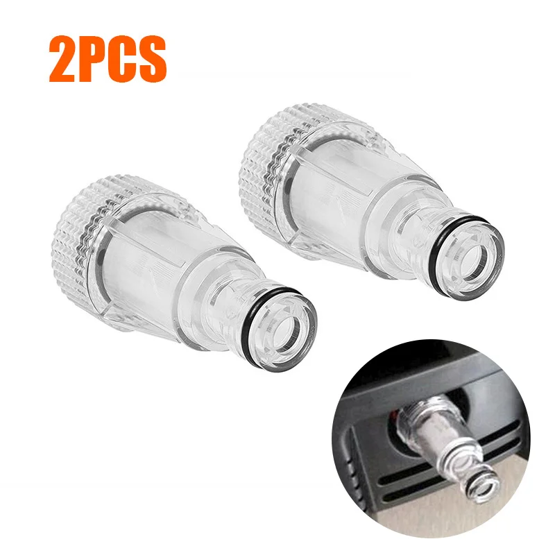 2pcs Car Clean Machine Water Filters High Pressure Adapters Connection Quick Connect Socket For Karcher K2-K7