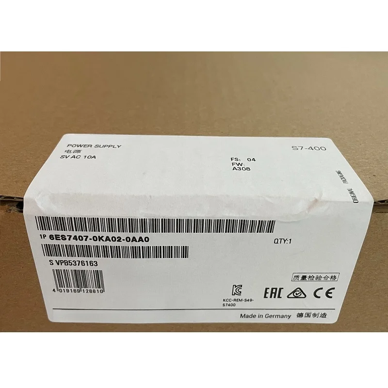 Brand New For Siemens S7-400 6ES7 407-0KA02-0AA0 Power Supply Module 6ES7407-0KA02-0AA0 in Box Sealed