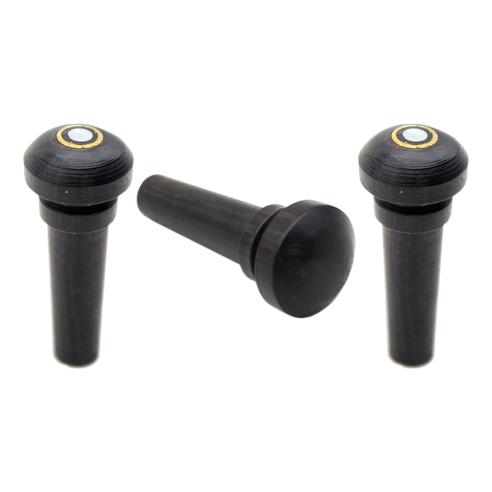 

Violin Tailpiece Pegs Ebony Fisheye Tune Studs for Black Instrument Parts Accessories Wooden Bridge Pin Violin String Studs
