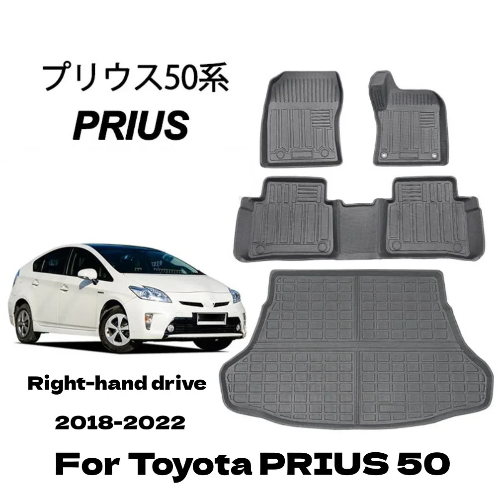 

3D TPE RHD Floor Car Mat for Toyota Prius 50 2018-2022 Car Floor Liner Tray Foot Pad Carpet Mat Auto Accessories