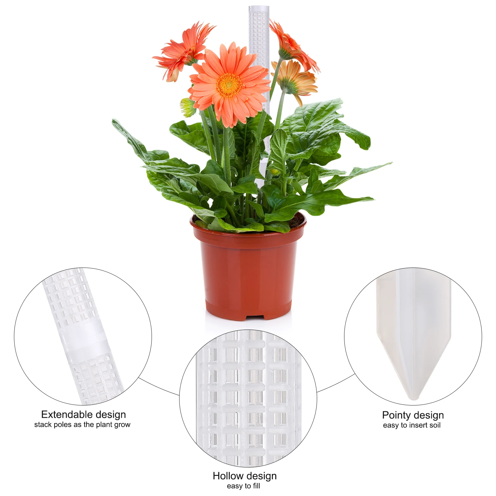 Plants Climbing Stick Sphagnum Plant Support Trellis Frame Water Moss Column Pole For Potted Flower Vines Climbing Home Decor