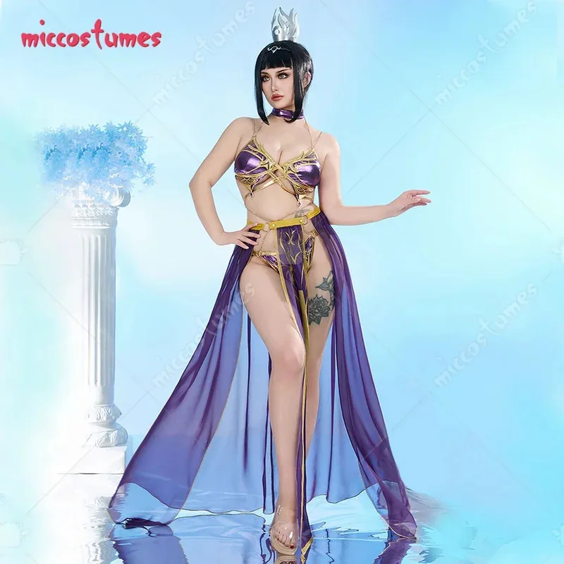 

25COShaikyuu женский готический купальник готический комплект бикини тени косплей купальник Холтер купальный костюм с шифоновой юбкой с запахом