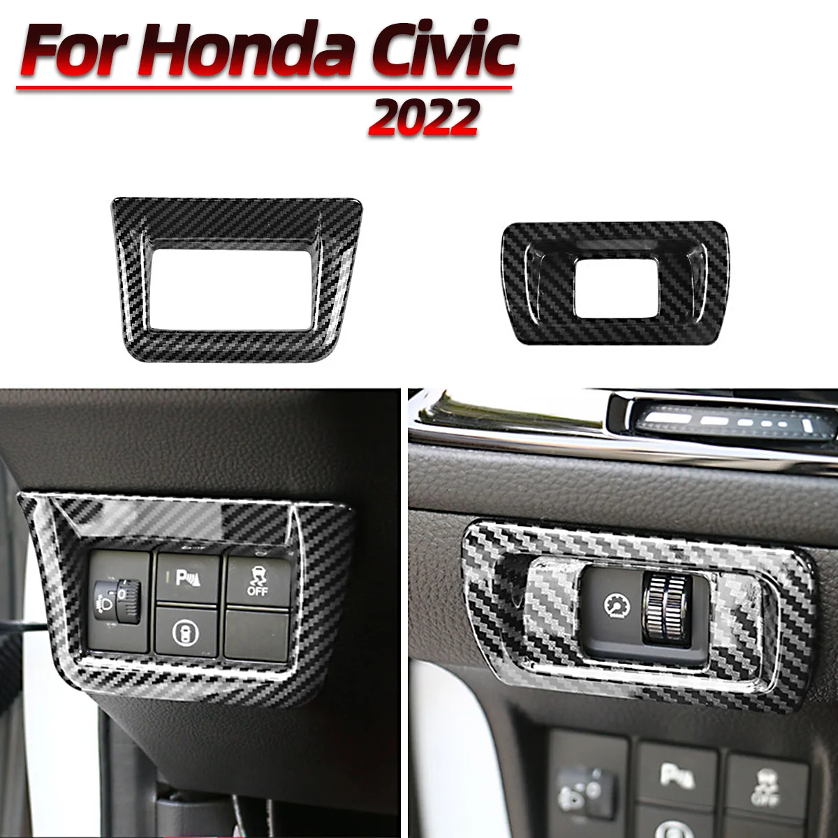 

Car Lower Left Central Control Panel Protective Headlamp Adjustment Switch Panel For Honda Civic 11th 2022 Auto Accessories