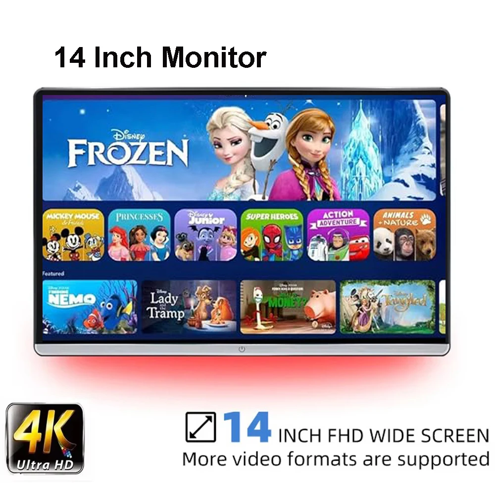 14 inch Car Headrest Monitor Andriod 14 Tablet 4K 1080P 2G+32G WIFI/Bluetooth/USB/HDMI/Airplay Car Monitor Movie Video Player
