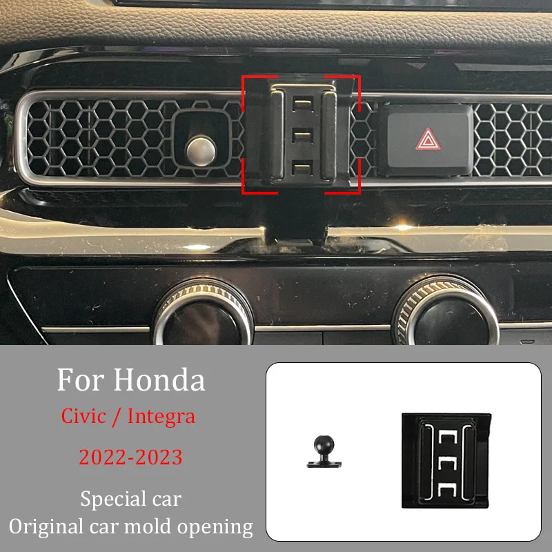 For Honda Integra  2022-2023 Car Infrared Induction Mobile Phone Wireless Charging Bracket DIY Custom Pattern Navigation Bracket