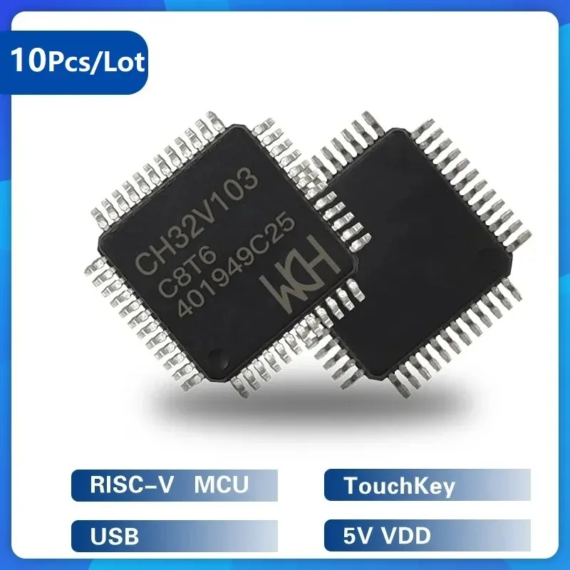 CH32V103 industrial grade 32-bit Enhanced RISC-V MCU 10Pcs/Lot RISC-V