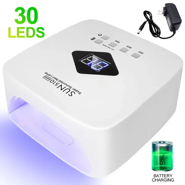 

Rechargeable UV LED Nail Lamp With Automatic Sensing 30LEDS CordlNail Dryer for Curing Gel PolishProfessional Manicure Tool