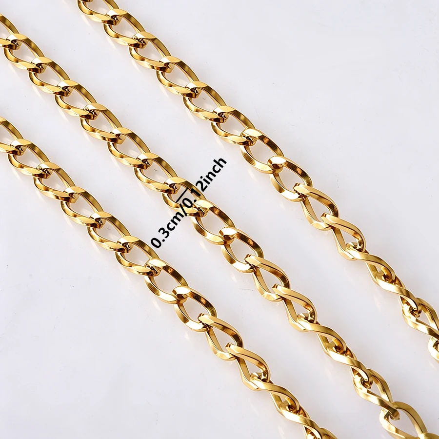Einfache 45/50/60/70/80/90cm Edelstahl-Gliederketten-Halsketten für Damen und Herren, Schmuck, Accessoires, Kpop-Choker – Detail 4