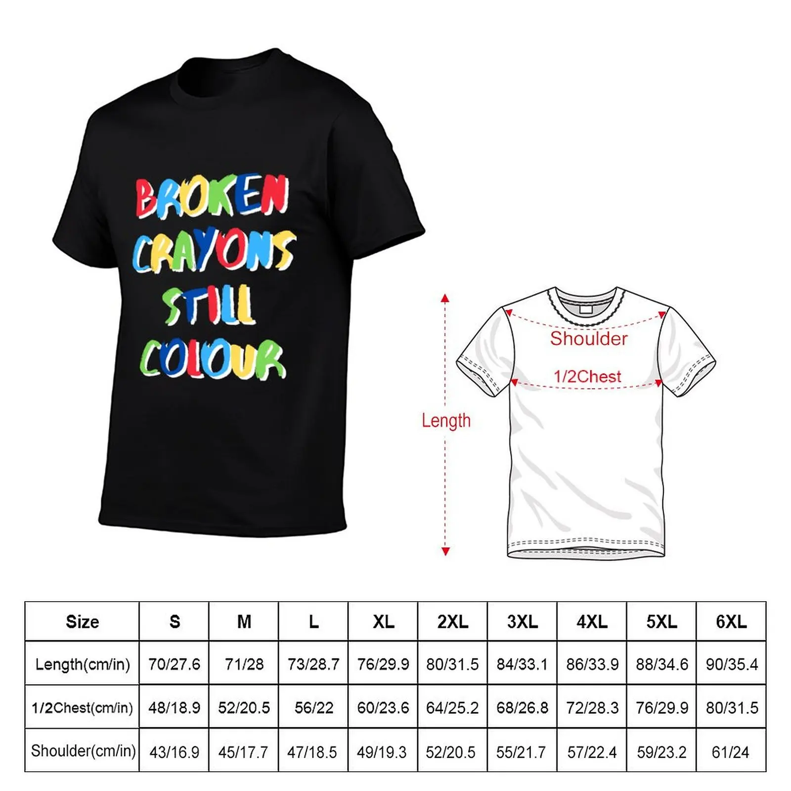 Broken Crayons Still Colour T-Shirt blacks quick drying vintage men clothing