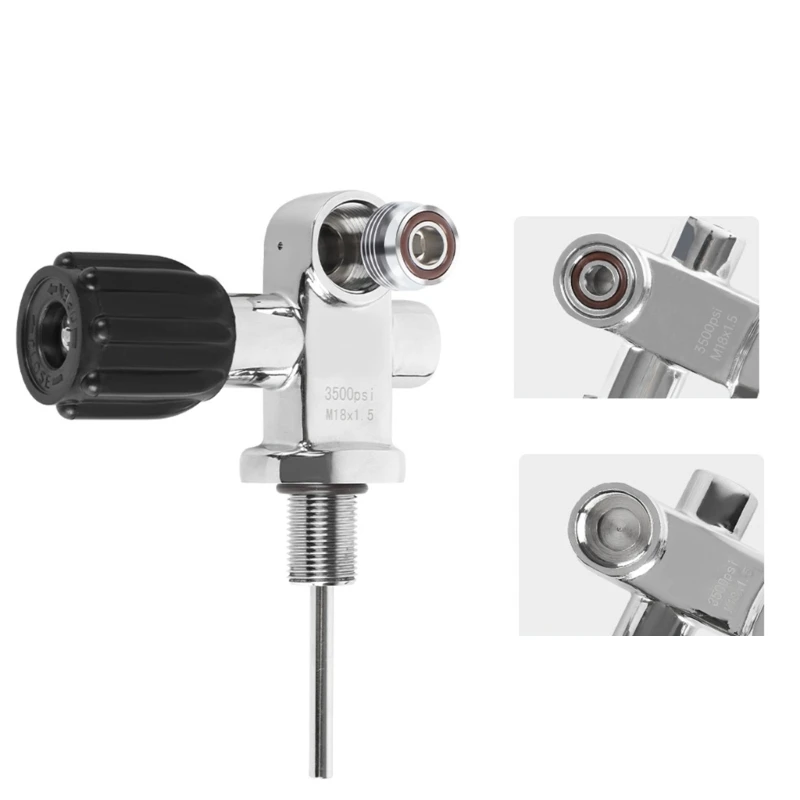 محطة تعبئة الهواء ذات الموصل السريع M18x1.5 3500PSI محول إعادة تعبئة خزانات الهواء #4