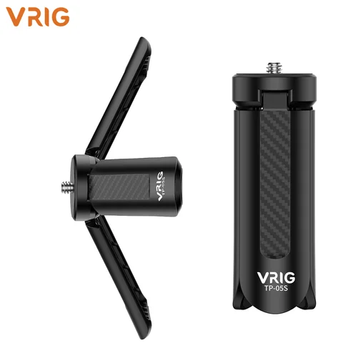 VRIG Mini Desktop Tripod Portable Handheld Stand for Action Camera Gimbal Cell Phone Vlogging Shooting Camera Accessories