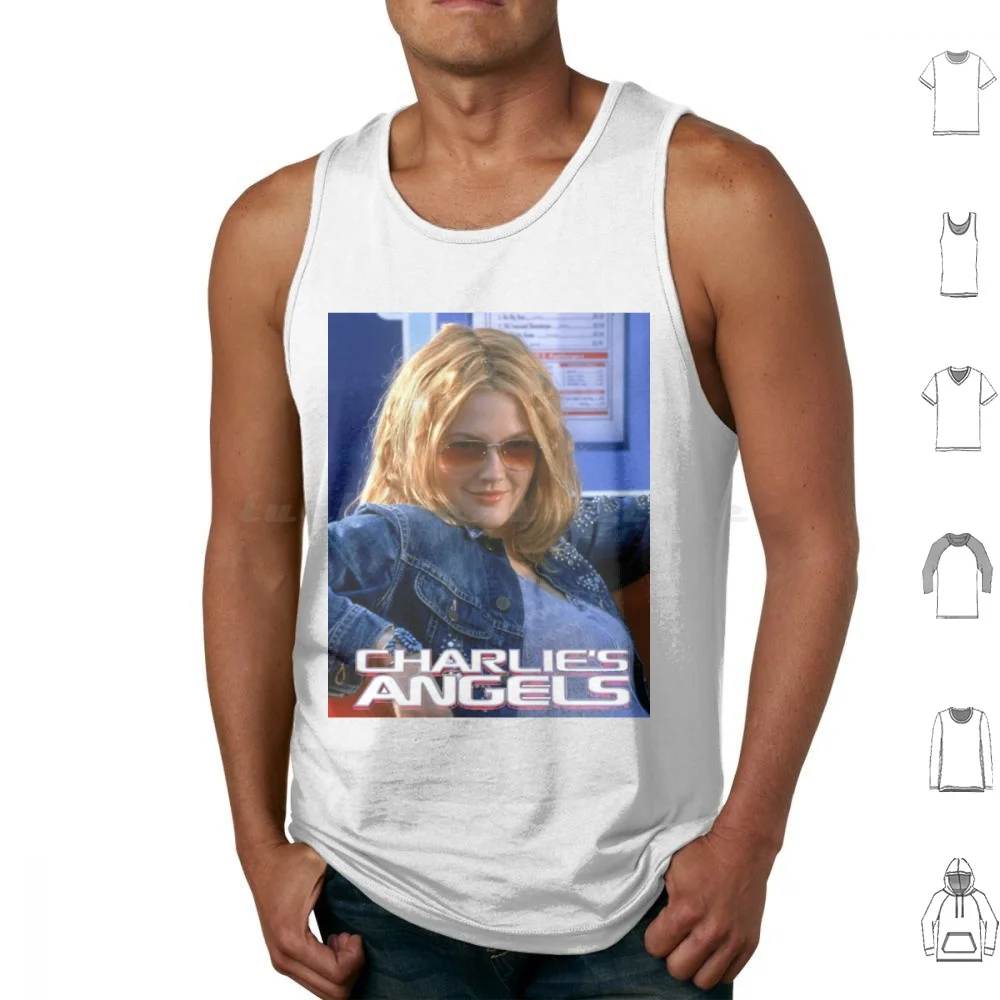 Charlie’s Angels Drew Barrymore Tank Tops Print Cotton Charlie S Angels Charlies Angels Drew Barrymore 1999 Tumblr