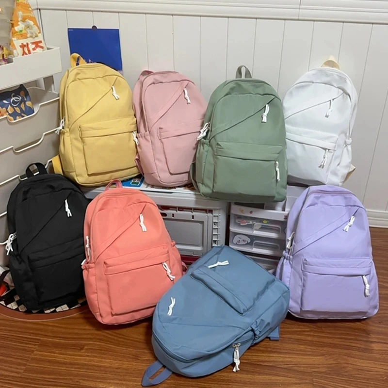 Tas Ransel Santai Dan Minimalis Untuk Siswa SMP Dan SMA, Tas Ransel Kapasitas Besar, Tas Wanita Jepang