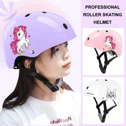 Children's Skateboard Bicycle Helmet Kids Women Scooter Riding Motorcycle Roller Skating Cartoon Head Protective Gear Adjustable