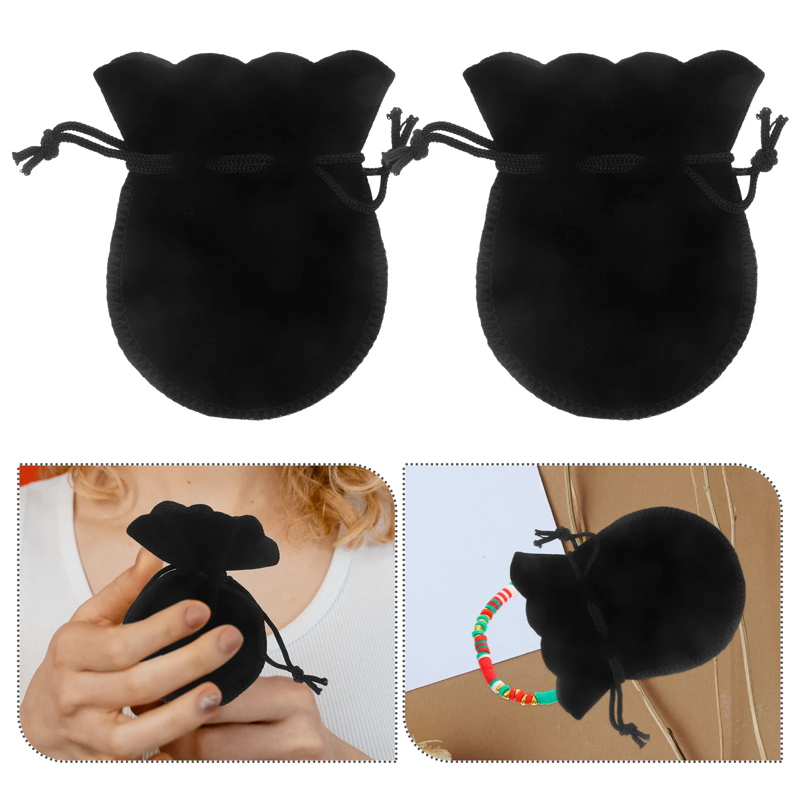 

10Pcs Gift Bags Drawstring Pouches 7x9cm Elegant Jewelry Storage Wedding Birthday Party Favor Candy Pouches