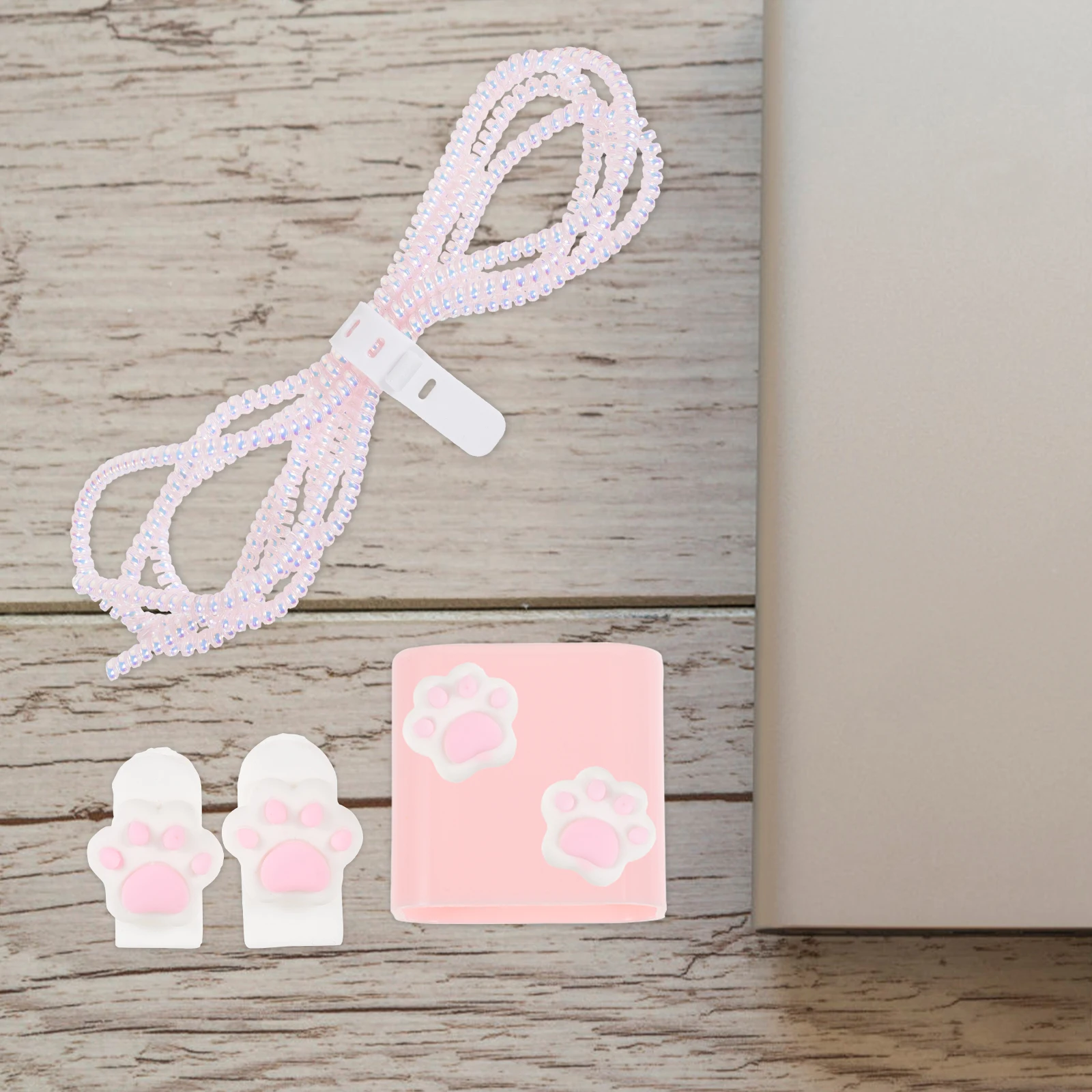 

Winding Rope Cable Protector Tpu 12 13 Pro 20w Case Pink Kit Cat Claws Wear Resistant Power Adapter Cover Lightweight