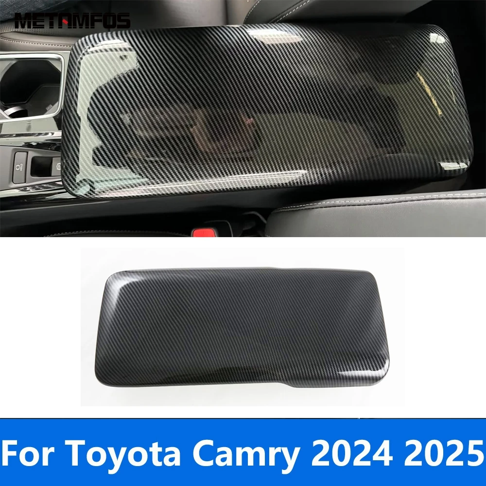 

Подлокотник центральной консоли, панель, накладка, наклейка для Toyota Camry 2024 2025, аксессуары для интерьера из углеродного волокна, Стайлинг автомобиля