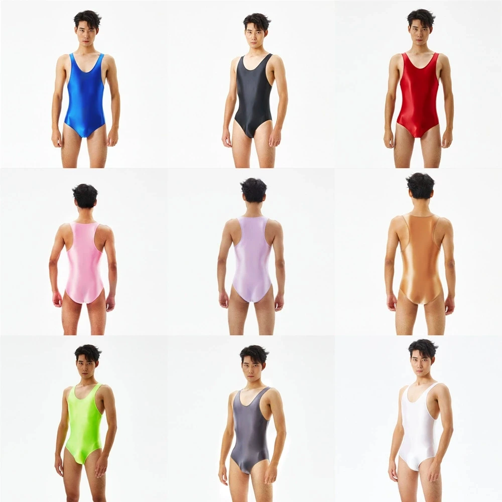 ชุดสูทผู้ชายผ้าซาตินเนื้อเรียบแบบชิ้นเดียว รัดรูป เซ็กซี่ ไซส์ใหญ่ สินค้าขายดีข้ามพรมแดน เหมาะสำหรับโยคะ ฟิตเนส และสวมใส่สบายๆ