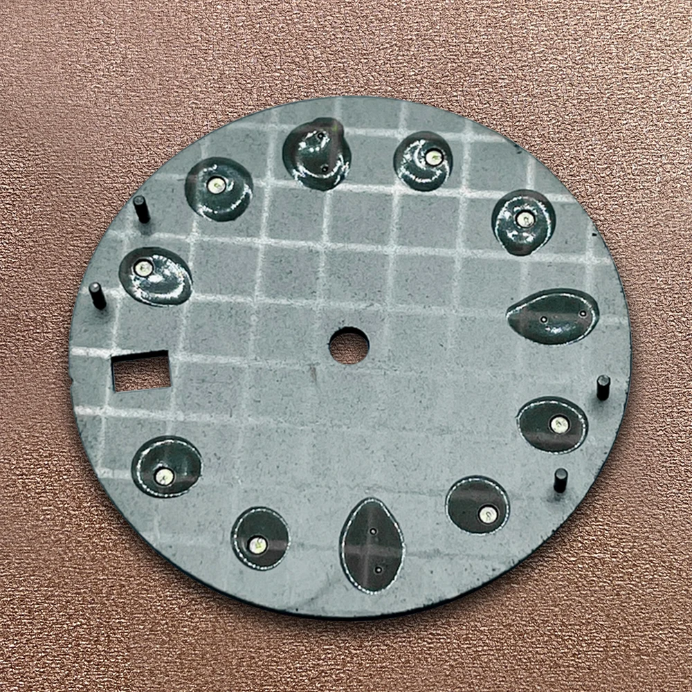 Dial de escala de logotipo S de 28,5mm, accesorio de modificación de reloj luminoso verde Fuerte, adecuado para NH35/NH36/4R/7S, movimiento japonés