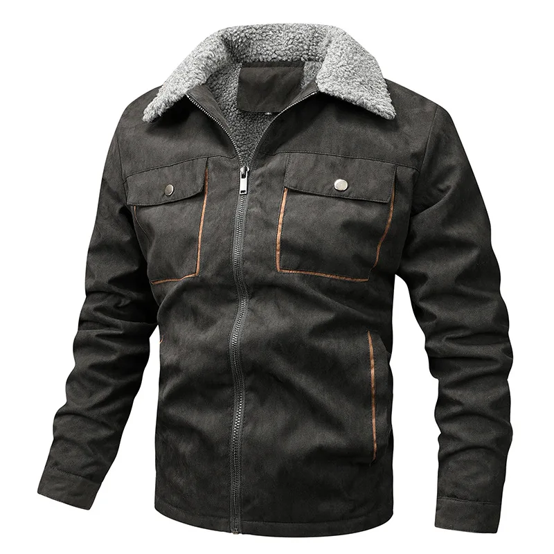 Men Fleece Winter Jackets Warm Coats New Fashion Down Jackets High Quality Male Tooling Jackets Winter Parkas Men's Clothing 5XL