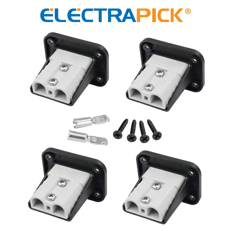 ELECTRAPICK 1/2/4 Set 50A Car Battery Quick Charging Connect Disconnect Power Wire Cable Connector Plug for Caravan Camper Boat