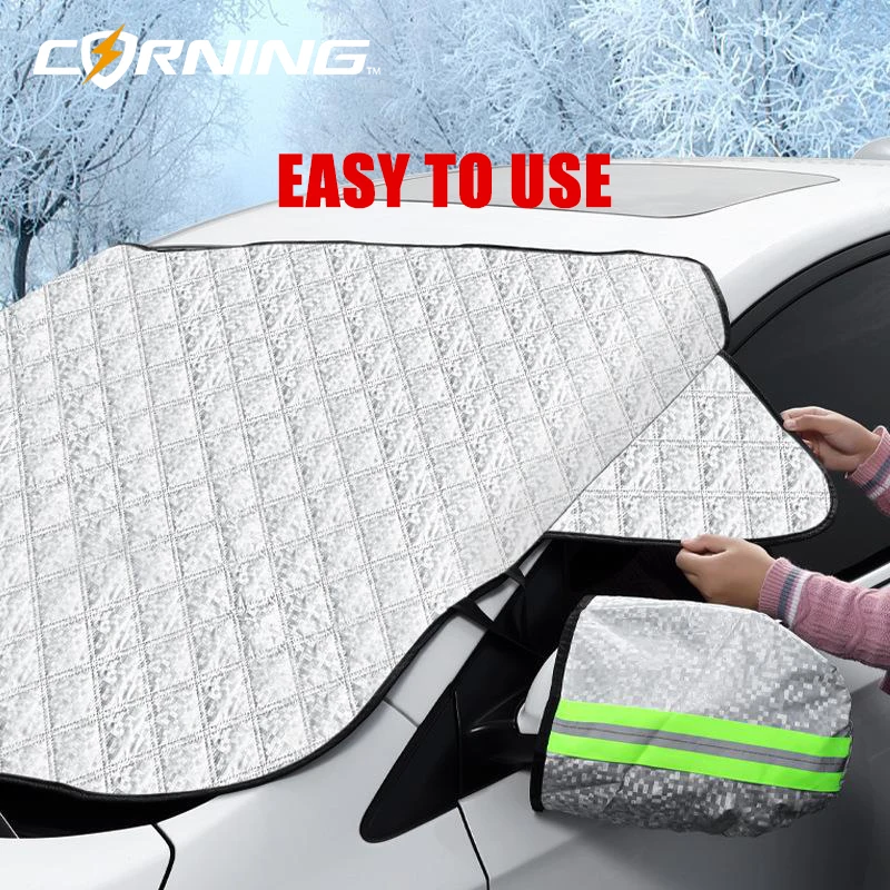 Waterproof for Car Windshield Cover Hail Proof Universal Shade Protect Half Awning Exterior Front Windscreen Sunshades Covers