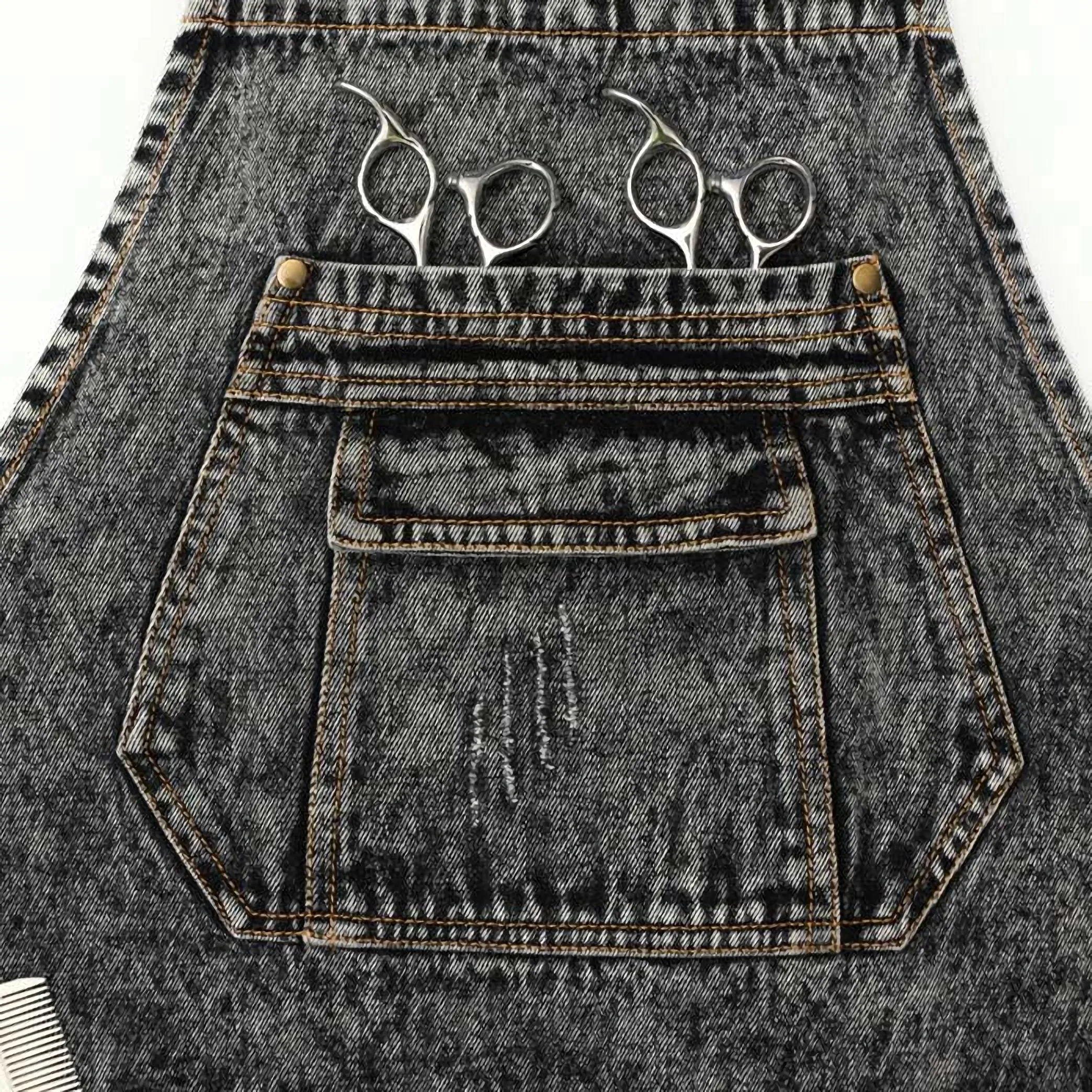 New Adults Apron Adjustable Housekeeping Denim Apron hair cutting kitchen coffee milk tea shop work clothes
