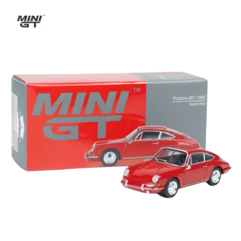 MINI GT 1:64 Porsche 911 901 1963, статическая модель из сплава, детская коллекция игрушек, для детских рождественских подарков.