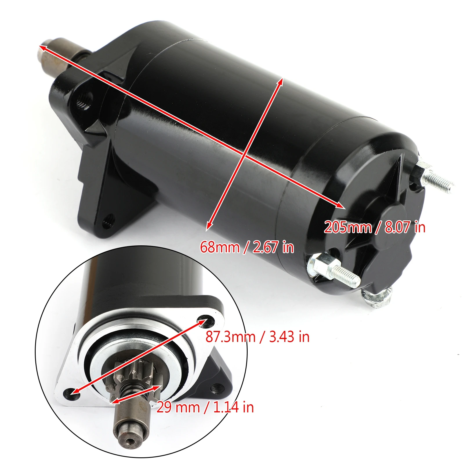 Areyourshop for Sea-Doo XP 782 787 800 GTX GSX 782cc SPX 1995 1996 1997 1998 1999-2002 STARTER Motor Engine Starting 9-Spline