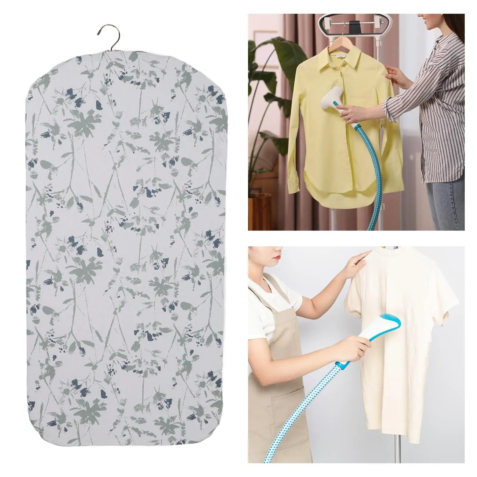 Hanging Ironing Board Space Saving Vertical over The Door Garment Steamer Pad for Travel Household Sewing Room Laundry Room Dorm