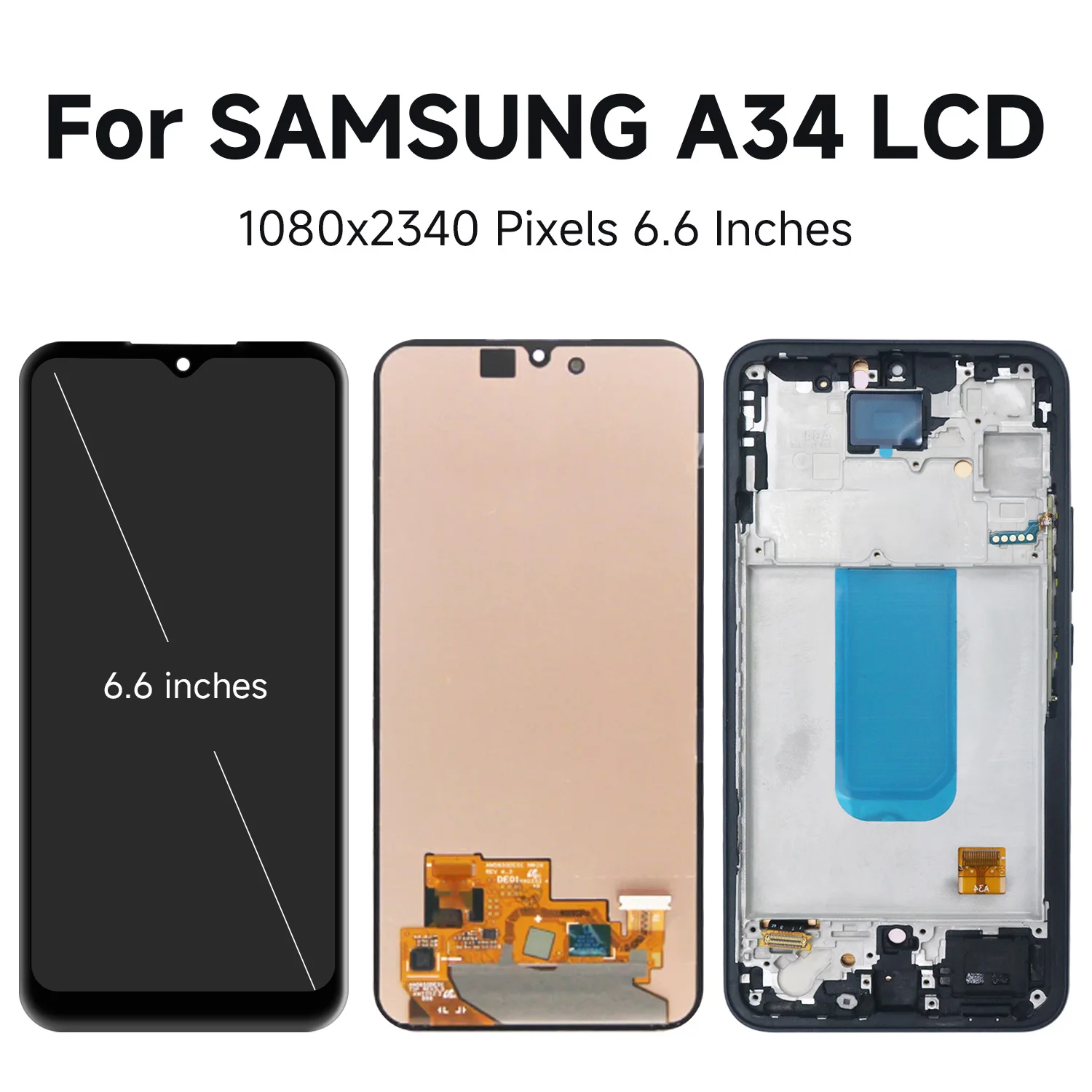 For Samsung A34 5G For AMOLED A34 A346 A346B A346E A346M A3460 LCD Display Touch Screen Digitizer Assembly Replacement