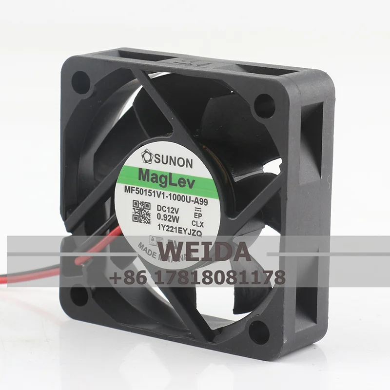 Original Sunon 24V 48V DC12V 0.92W AC EC 5015 50X50X15MM 5CM Frequency Converter Cabinet 2-wire MF50151V1-1000U-A99 Cooling Fan