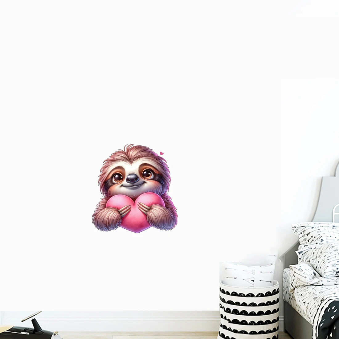 Three Ratels QB61 Cartoon sloth cute animal stickers for home decoration car body decals