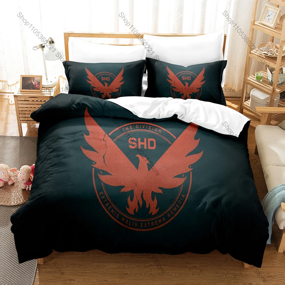Cool 3D Printed Tom Clancy's The Division Agent & Urban Combat Bedding 3Pcs 1 Quilt Cover & 2 Pillowcases All Season Gamer Bedro