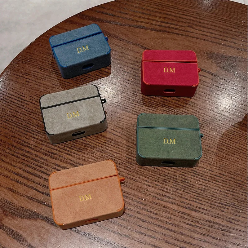 Personalized Colorless Name Customized Gold Letters Skin Pattern Earphone Case For Airpods 1 2 3 Pro 2 Protective Shell Cover