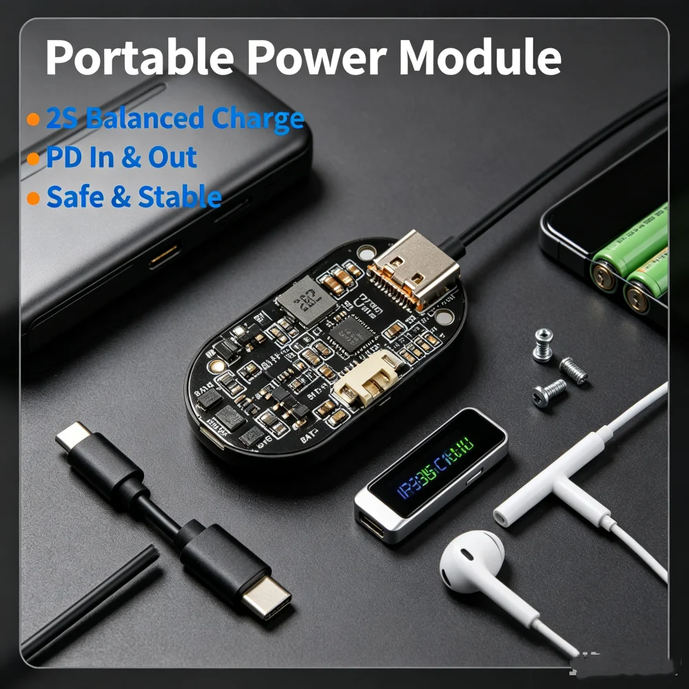 Ip2336 2s Lithium Battery Boost-buck Charger/discharger Module Type-c Pd Qc Fast Charging Cm1325 Balanced Circuit Charge Board