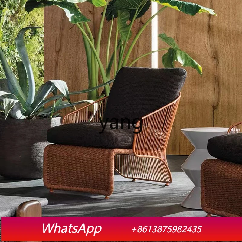 

LTT Outdoor Rattan Sofa Hotel Homestay Furniture Garden Balcony Leisure Chair