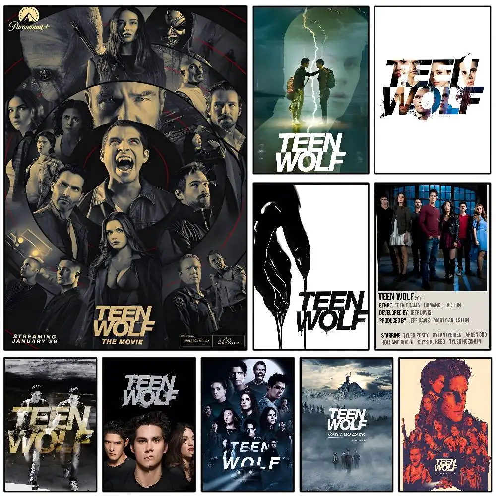 ملصق فني عتيق على شكل ذئب في سن المراهقة مع مطبوعات هدية تزيين غرفة النوم وغرفة المعيشة