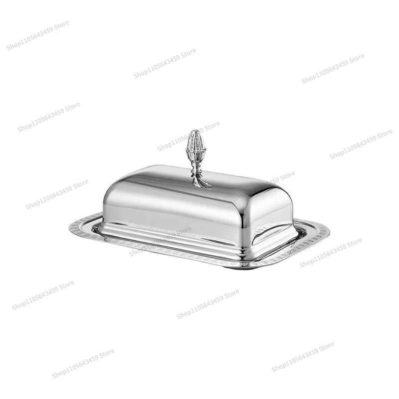 For European 304 stainless steel butter , butter , cheese plate, square snack butter