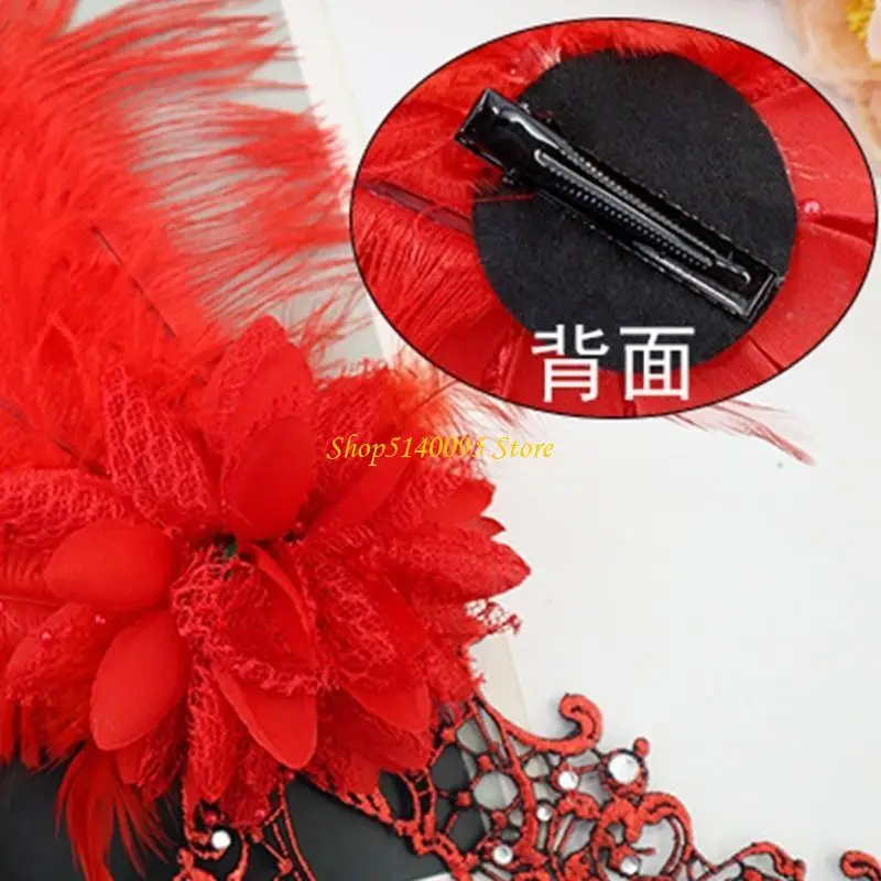 DXAE Máscara disfraces encaje con diamantes imitación, máscara veneciana para mujeres, Halloween, Navidad, media