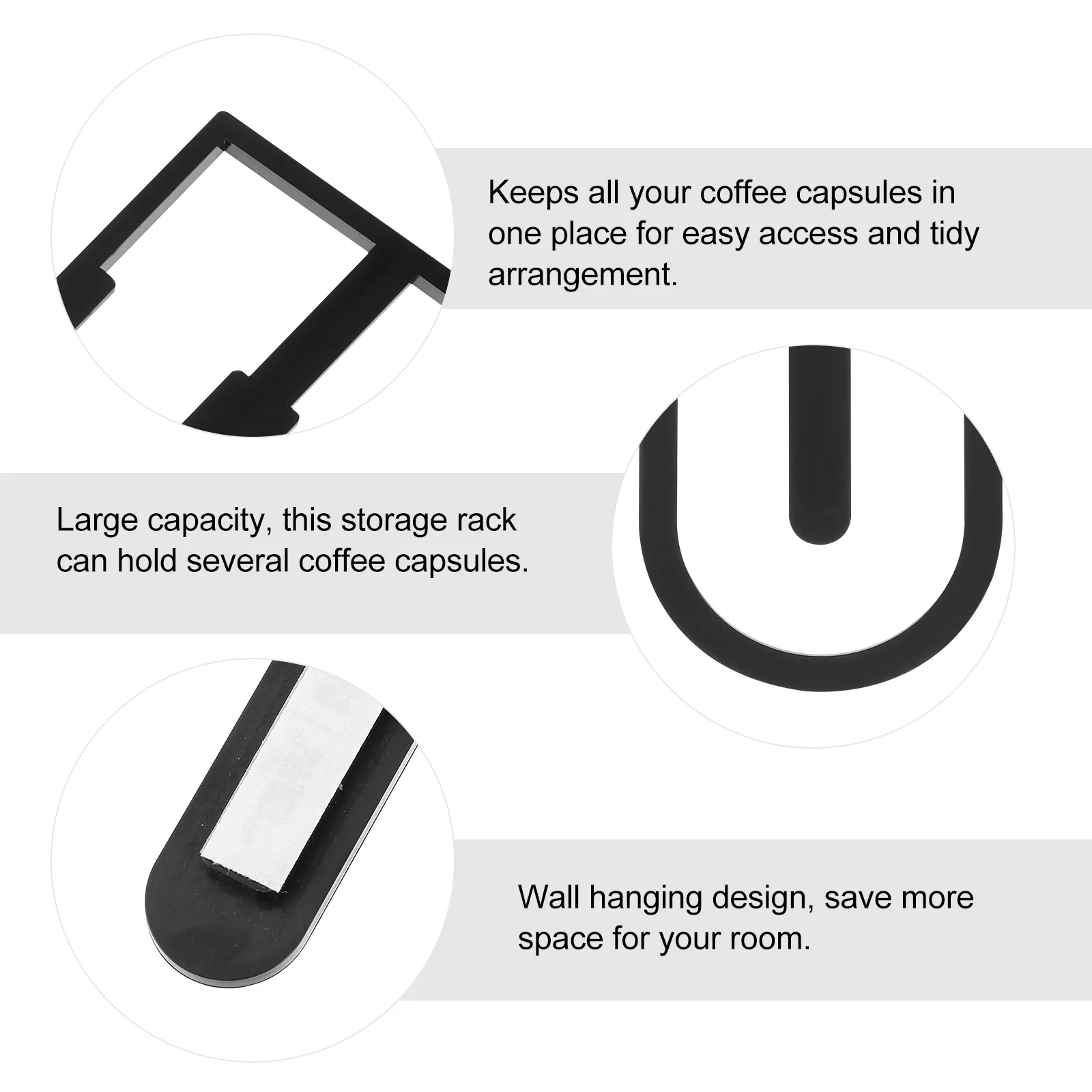 

Coffee Capsule Storage Rack Large Capacity Plastic Kitchen Wall Hanging Multi Functional Premium Practical
