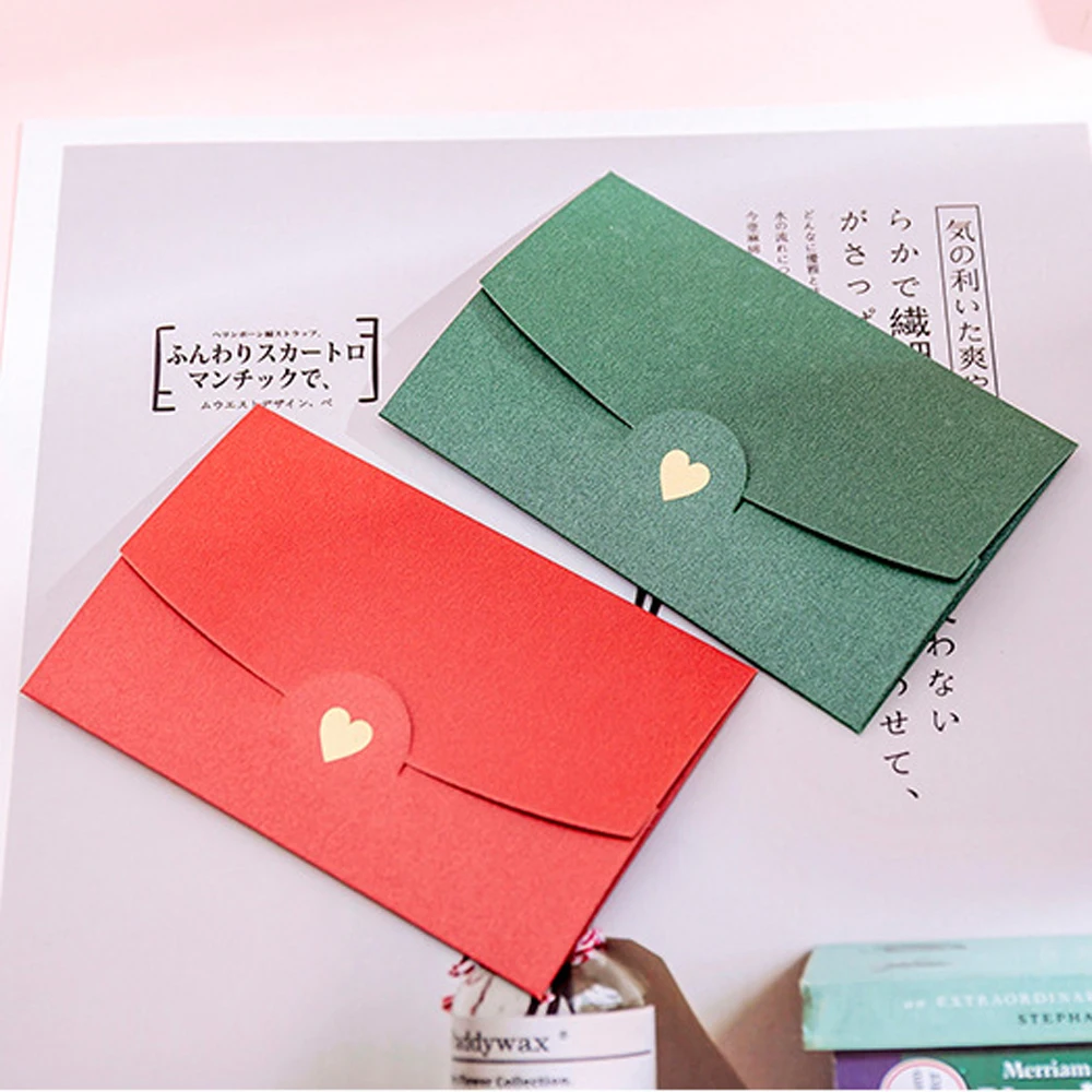 Stationary Pearlescent Paper For Letter Gift Envelope 10.5*7CM Greeting Card Paper Envelopes Mini Envelopes Name Card