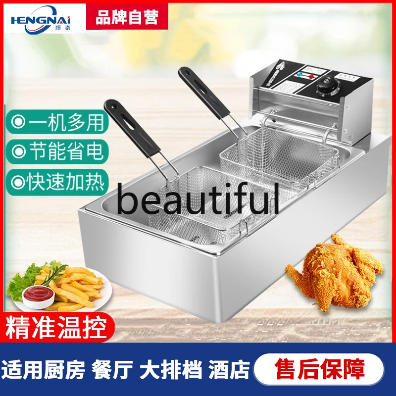 

Double Sieve Electric Fryer 12L Extended Fryer Stainless Steel Fryer Commercial