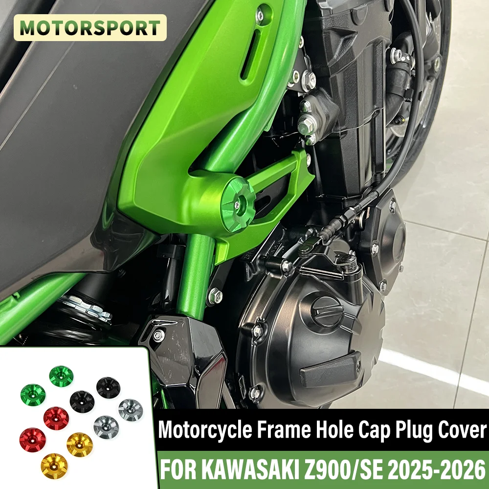 

Motorcycle Frame Hole Plug Cover Decoration Frame Side Panel Trim CNC Screw Cap Accessories FOR KAWASAKI Z900 SE Z 900 2025-2026