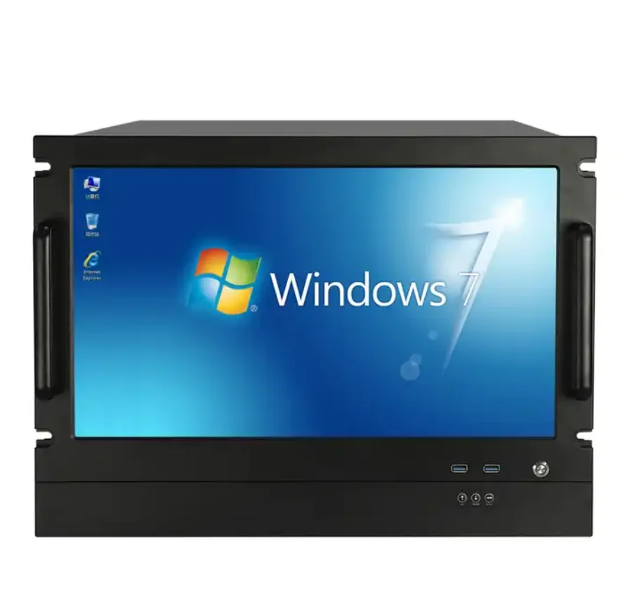 New Arrival 8u SGCC Aluminum Server Rack Case with Dual Mainboard Hotswap LCD Dual Fans-ATX Plastic Chassis in Stock
