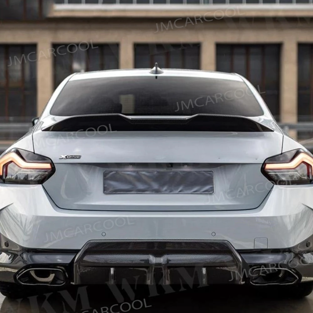 

Dry Carbon Fiber Car Rear Trunk Spoiler Wing Body Kits for BMW 2 Series G42 M235i M240i Coupe 2022 + FRP